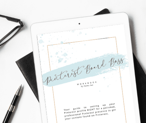 ipad with Pinterest Board Boss pdf for pinterest marketing
